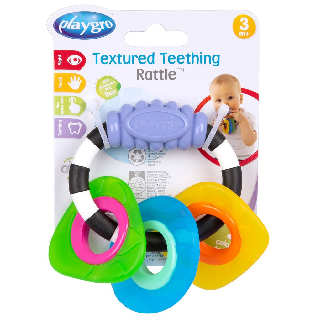 Textured Teething Rattle Refresh Colours Playgro South Africa